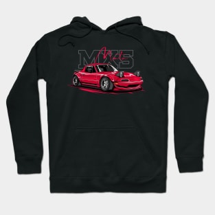 Red Mazda MX5 Miata Hoodie